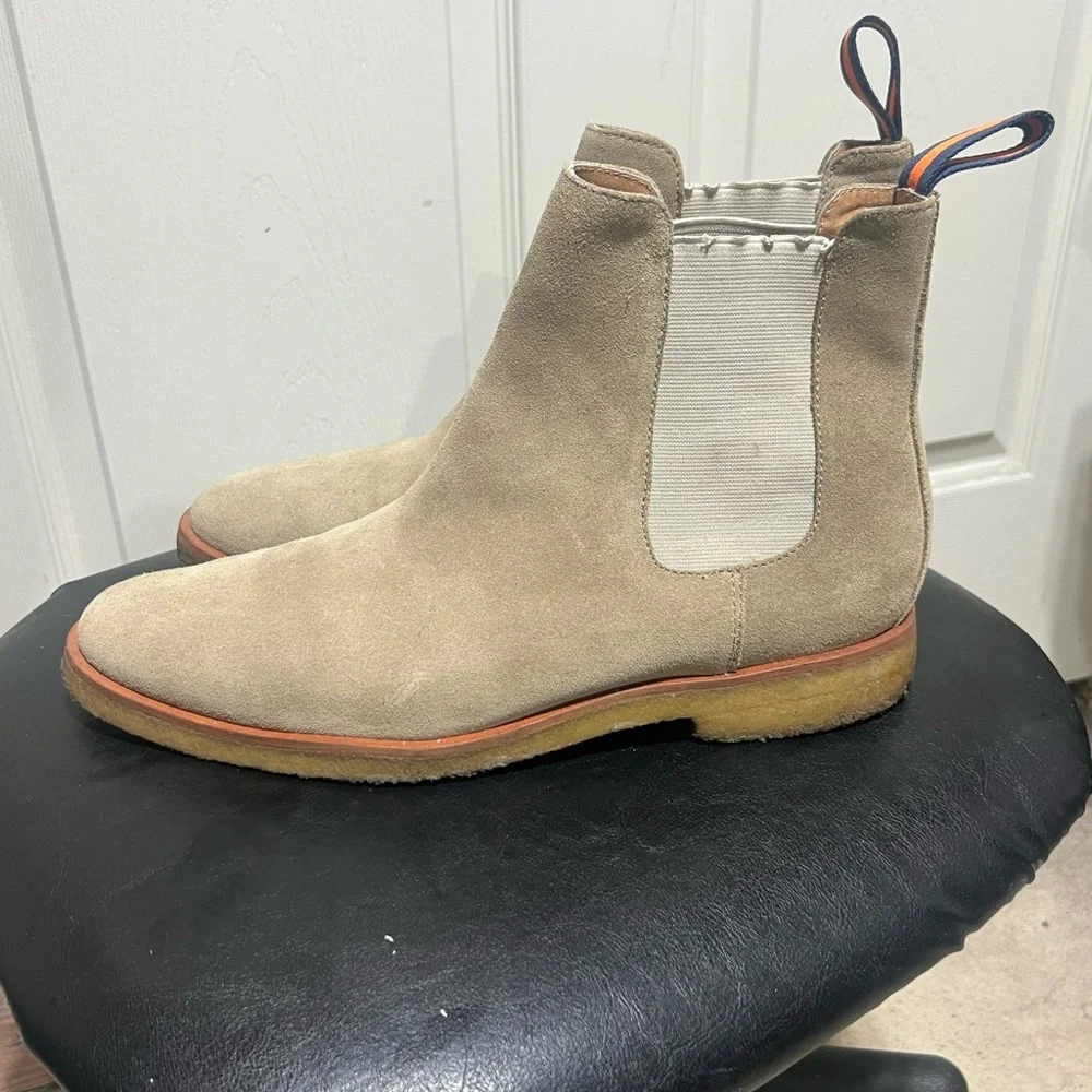 New Republic Sonoma Suede Chelsea Boots Sandstone Tan Men’s 10.5 D - Picture 5 of 13